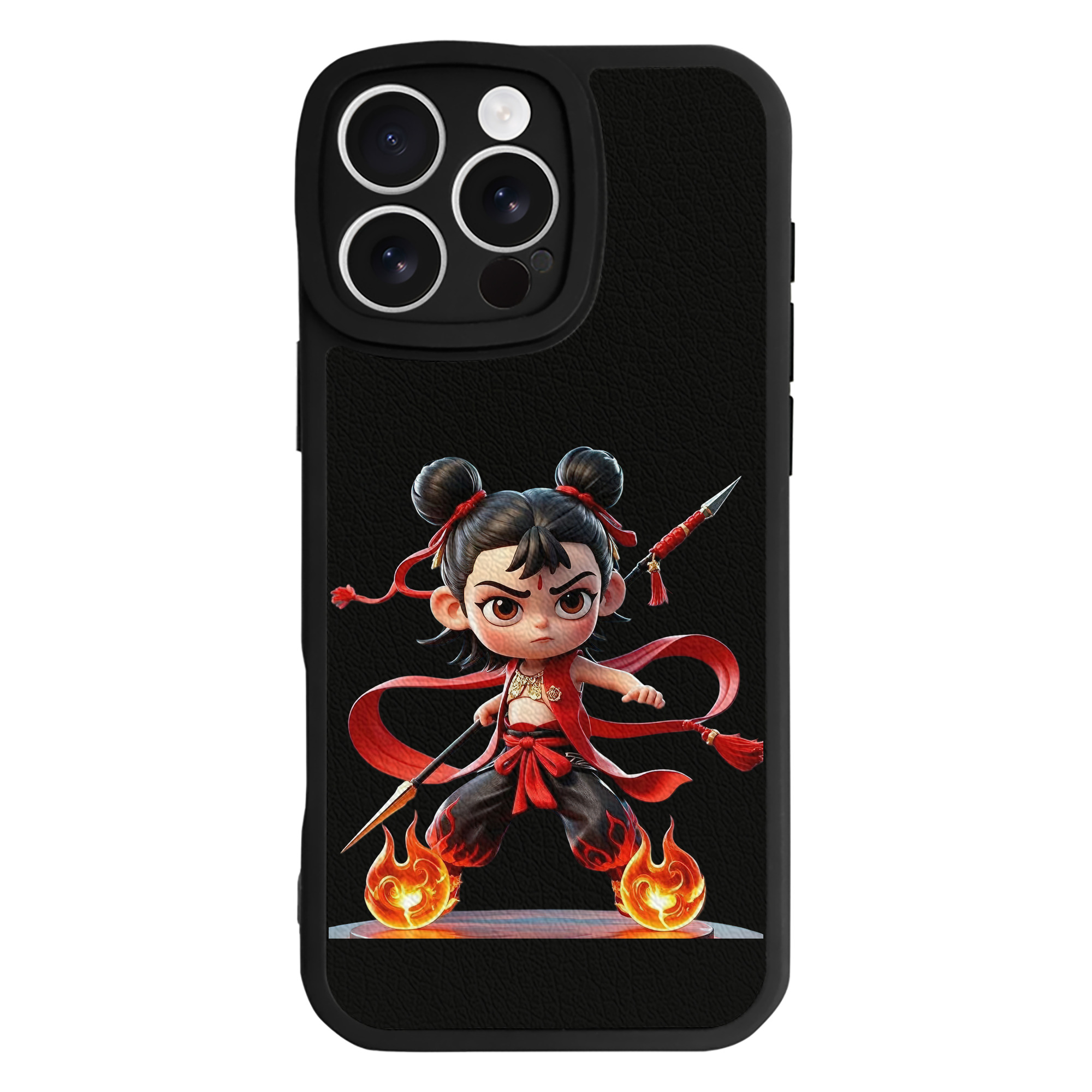 （画像用） Ne Zha 2 ナタ 魔童の大暴れ 【iPhone 16シリーズ対応】シリコンスマホケース（レザー調） 材質：シリコン